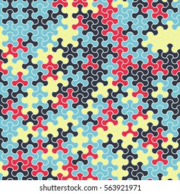 Vector modern seamless geometry tessellation pattern, abstract geometric background, pillow print, retro texture, fashion design