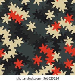 Vector modern seamless geometry tessellation pattern, abstract geometric background, pillow print, retro texture, fashion design