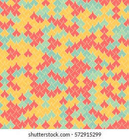 Vector modern seamless geometry tessellation pattern, abstract geometric background, pillow print, retro texture, fashion design