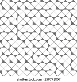 Vector Modern Seamless Pattern. Black Techno Texture. Geometric Pattern Background. squares, Triangles of the lines in Nodes. Abstract Ornament for Business Design.