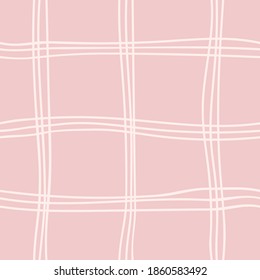 Vector modern seamless pattern with hand draw abstract line, checkered. Use it for wallpaper, textile print, pattern fills, web page, surface textures, wrapping paper, design presentation