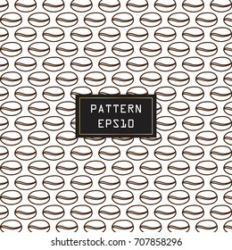 Vector modern seamless pattern. Inspired by coffee bean.