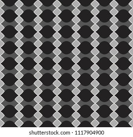 Vector Modern Seamless Pattern. Monochrome Retro Texture. Hipster Geometric Background.