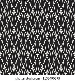 Vector Modern Seamless Pattern. Monochrome Retro Texture. Hipster Geometric Background.