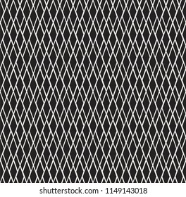 Vector Modern Seamless Pattern. Monochrome Retro Texture. Hipster Geometric Background.
