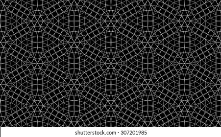 Vector modern seamless pattern sacred geometry,black and white textile print, abstract texture, monochrome fashion design 