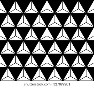 Vector modern seamless sacred geometry pattern, black and white abstract geometric background, trendy print, monochrome retro texture, hipster fashion design