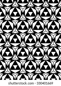 Vector modern seamless sacred geometry pattern hexagon, black and white abstract geometric background, trendy print, monochrome retro texture, hipster fashion design 