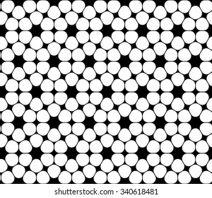 Vector modern seamless sacred geometry pattern hexagon , black and white abstract geometric background, trendy print, monochrome retro texture, hipster fashion design