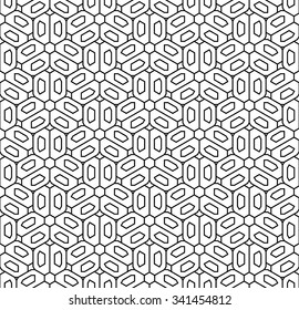 Vector modern seamless sacred geometry pattern trippy , black and white abstract geometric background, pillow print, monochrome retro texture, hipster fashion design