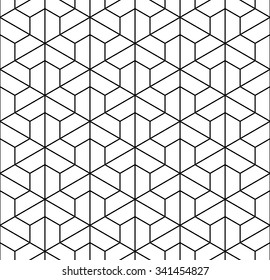 Vector modern seamless  sacred geometry pattern, black and white abstract geometric background, trendy print, monochrome retro texture, hipster fashion design