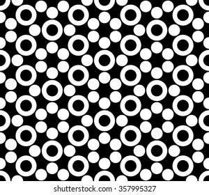 Vector modern seamless sacred geometry pattern floral, black and white abstract geometric background, pillow print, monochrome retro texture, hipster fashion design