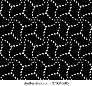 Vector modern seamless sacred geometry pattern spiral, black and white abstract geometric background, pillow print, monochrome retro texture, hipster fashion design 