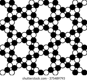 Vector modern seamless sacred geometry pattern circles, black and white abstract geometric background, pillow print, monochrome retro texture, hipster fashion design 