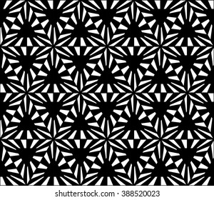 Vector modern seamless sacred geometry pattern hexagon, black and white abstract geometric background, pillow print, monochrome retro texture, hipster fashion design