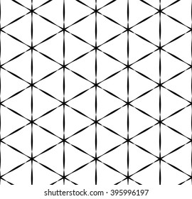 Vector modern seamless sacred geometry pattern star, black and white abstract geometric background, pillow print, monochrome retro texture, hipster fashion design