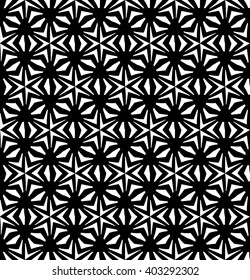 Vector modern seamless sacred geometry pattern, black and white abstract geometric background, pillow print, monochrome retro texture, hipster fashion design