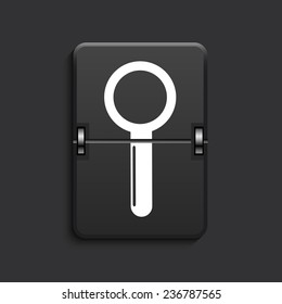 vector modern search scoreboard black icon. Eps 10