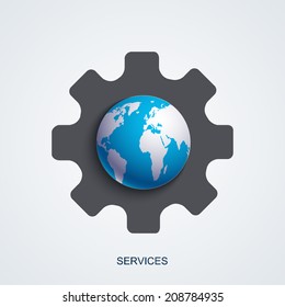 Vector modern service background. Eps 10 illustration