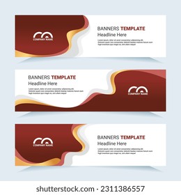Vector modern set of colorful abstract banners. For card and banner needs. Vector Illustration