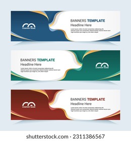 Moderne Vektorgrafik von bunten abstrakten Bannern. Für Karten- und Banneranforderungen. Vektorgrafik