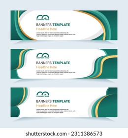 Conjunto vectorial moderno de pancartas coloridas abstractas. Para las necesidades de tarjetas y banners. Ilustración vectorial