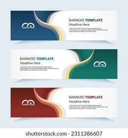 Vector modern set of colorful abstract banners. For card and banner needs. Vector Illustration