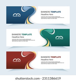 Vector modern set of colorful abstract banners. For card and banner needs. Vector Illustration