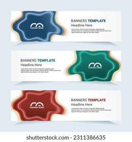 Vector modern set of colorful abstract banners. For card and banner needs. Vector Illustration