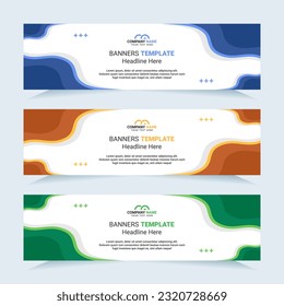 Vector modern set of colorful abstract banners. For card and banner needs. Vector Illustration