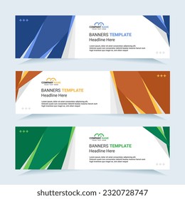 Vector modern set of colorful abstract banners. For card and banner needs. Vector Illustration