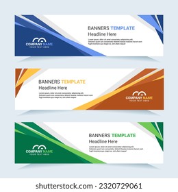 Vector modern set of colorful abstract banners. For card and banner needs. Vector Illustration