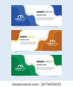 Vector modern set of colorful abstract banners for card and banner