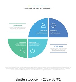 Vector modern shapes options infographic elements for business with icons template design
