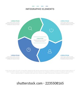 Vector modern shapes options infographic elements for business with icons template design