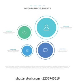 Vector de formas modernas opciones elementos de infografía para negocios con diseño de plantillas de iconos