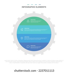 Vektormoderne Formen Optionen Infografiken von Elementen für Unternehmen mit Symbolvorlagen