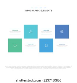 Vektormoderne Formen Optionen Infografiken von Elementen für Unternehmen mit Symbolvorlagen