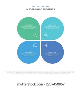 Vector modern shapes options infographic elements for business with icons template design