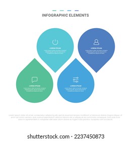 Vector modern shapes options infographic elements for business with icons template design
