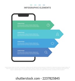 Vector modern shapes options infographic elements for business with icons template design