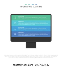Vector de formas modernas opciones elementos de infografía para negocios con diseño de plantillas de iconos