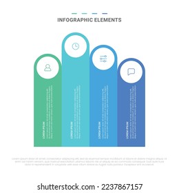 Vector modern shapes options infographic elements for business with icons template design