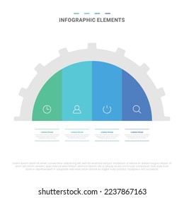 Vektormoderne Formen Optionen Infografiken von Elementen für Unternehmen mit Symbolvorlagen