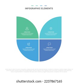 Vector modern shapes options infographic elements for business with icons template design