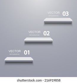 Vector modern shelf infographic background. Eps 10