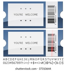 vector modern shiny tickets