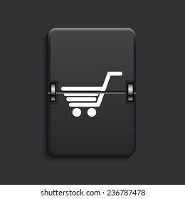 vector modern shooping scoreboard black icon. Eps 10