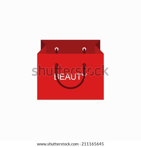 vector modern shopping beauty icon on white background. Eps10