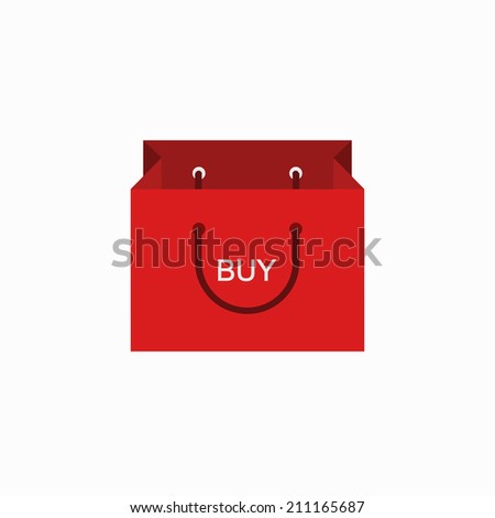 vector modern shopping buy icon on white background. Eps10